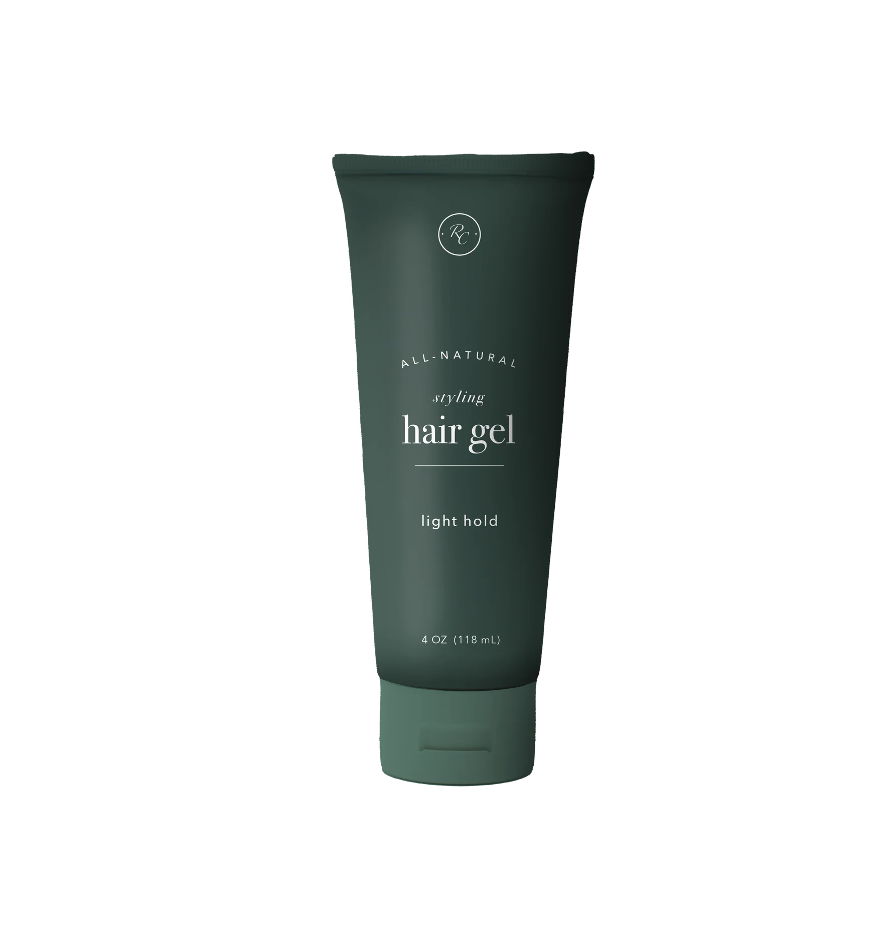 rowe casa Green tube of hair gel on a white background