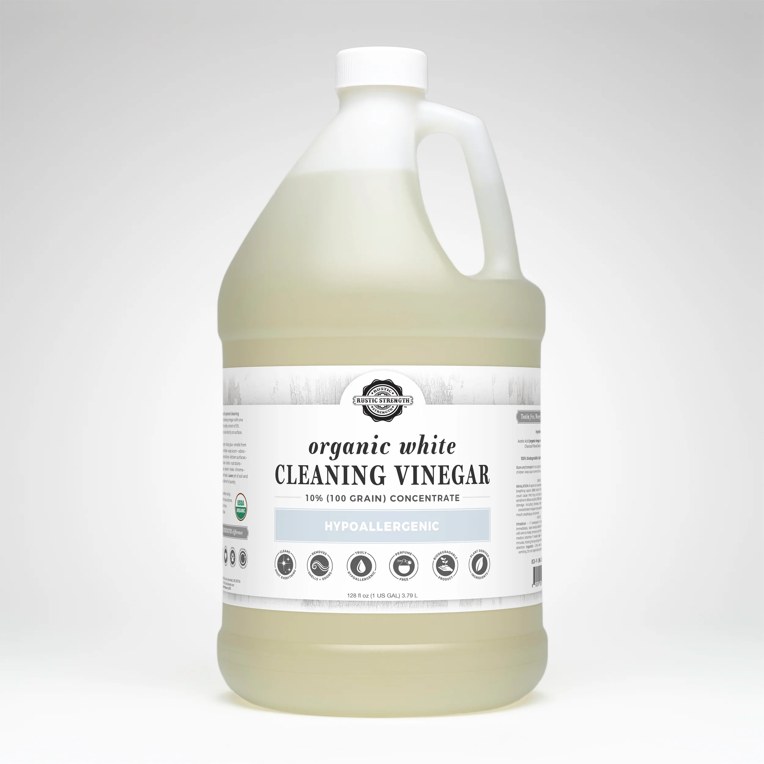 Rustic Strength - Organic White Cleaning Vinegar Concentrate | 10% (10