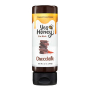 Yes Honey chocolate creamer bottle on a white background